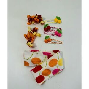 Gymboree Cherry Baby -7 Piece Accessory Lot Elastic Barrette Headband
